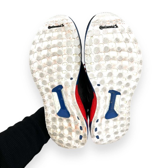 Adidas UltraBoost DNA Core Black Lush Red Running Sneaker Sz 7 Youth 8.5 Womens - Picture 8 of 14